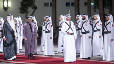 صورة جلالة الملك يهنئ أمير دولة قطر بمناسبة العيد الوطني لبلاده