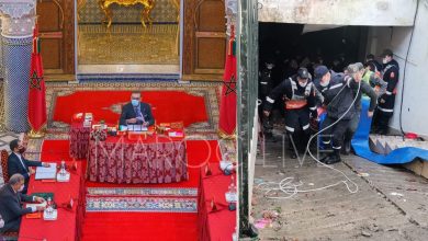 صورة جلالة الملك يسائل وزير الداخلية حول فاجعة معمل النسيج بطنجة