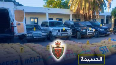 صورة الحسيمة.. إحباط عملية للتهريب الدولي للمخدرات وحجز طن و216 كلغ من مخدر الشيرا (المديرية العامة للأمن الوطني)