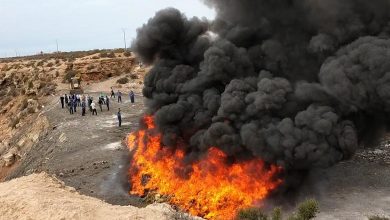 صورة طانطان .. إتلاف أزيد من 16 طن من مخدر الشيرا