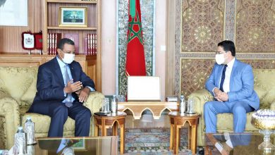 صورة السيد بوريطة يتباحث مع رئيس مكتب لجنة العلاقات الخارجية بالجمعية الوطنية الموريتانية