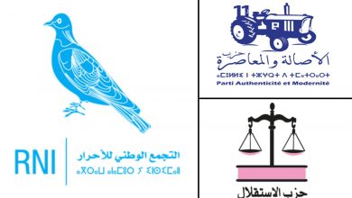 صورة أحزاب التجمع الوطني للأحرار والأصالة والمعاصرة والاستقلال تقرر التعاون والعمل على تشكيل أغلبية داخل المجالس المنتخبة التي تتواجد بها