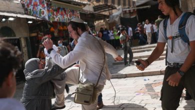 صورة المستوطنون الصهاينة يعتدون على امرأة فلسطينية مسنة