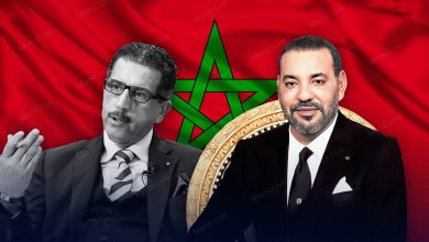 صورة برقية تعزية ومواساة من الملك محمد السادس إلى أسرة المرحوم عبد الحق الخيام