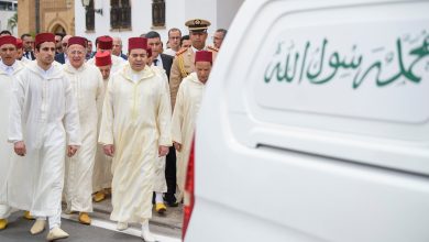 صورة تشييع جثمان الراحل محمد معتصم بحضور الأمير مولاي رشيد