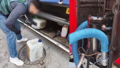 صورة توقيف عصابة متخصصة في سرقة الوقود من شاحنات النقل الدولي بإقليم هويسكا