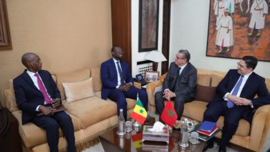 صورة السيد رئيس الحكومة يجري مباحثات مع نظيره السنغالي